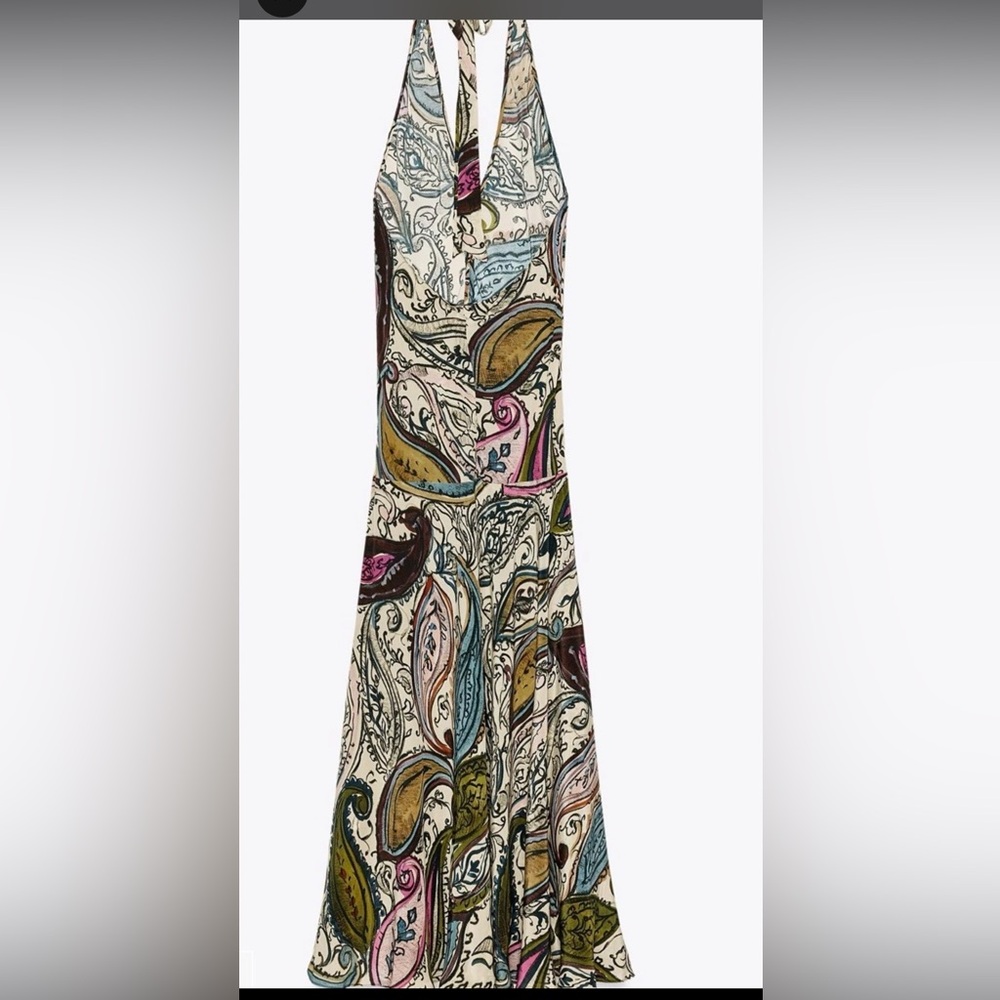 Zara ZW Collection Printed Dress Size : XSmall Elegant Multicolor Paisley Dress